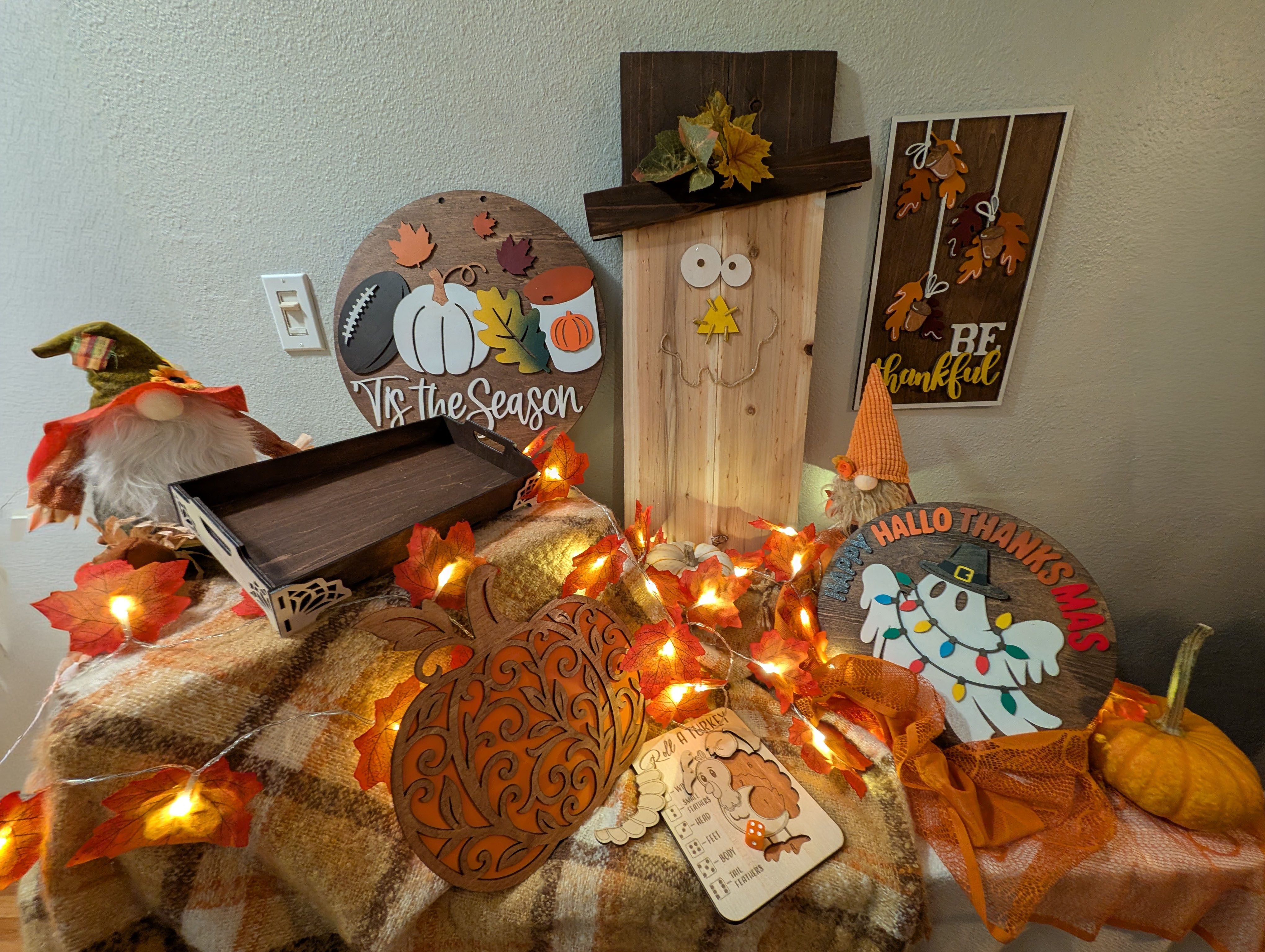 Custom laser-engraved wood or acrylic signs